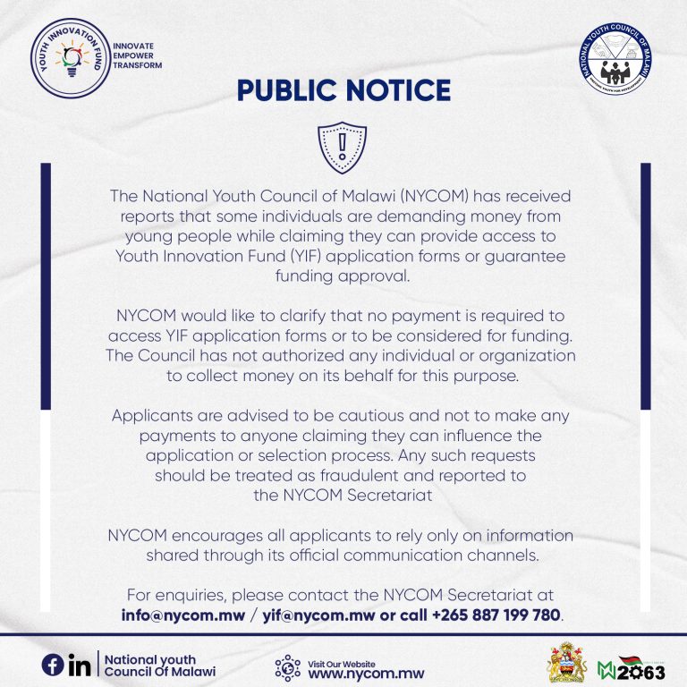 Public Notice: Beware of Fraudulent Claims Related to the Youth Innovation Fund
